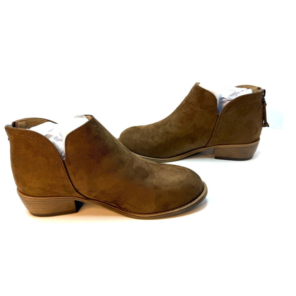 Journee Collection Women's Livvy Side Split Ankle Booties Taupe Size 8W NWT/BOX - Picture 2 of 8